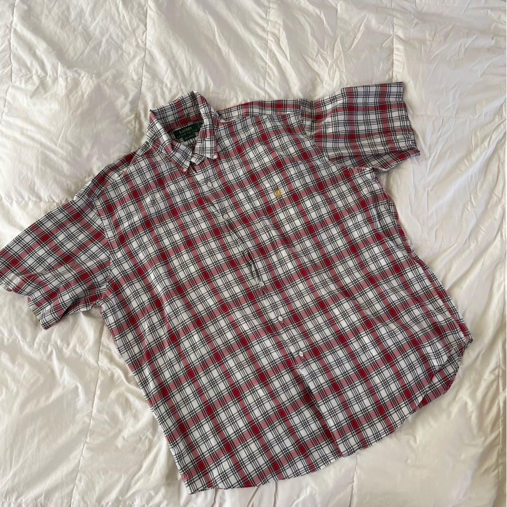Ralph Lauren 100% Cotton Plaid Shirt XL